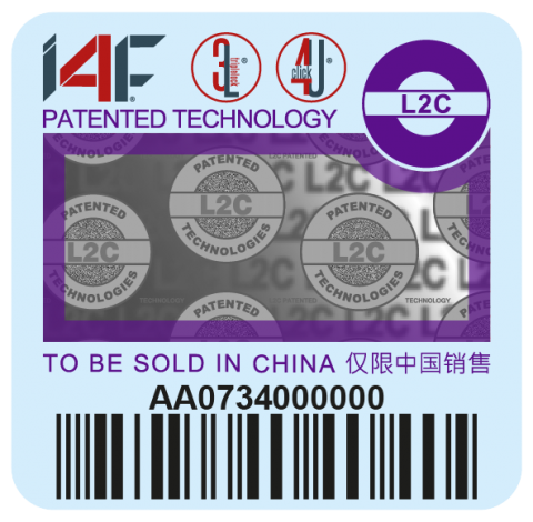 Purple I4F label
