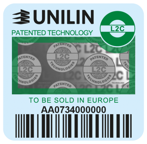 Green Unilin label